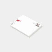 かわいい水色のゴルフおもしろいゴルフカート ポストイット (アングル)