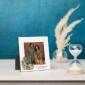 かわいい水色のサボテンのパーソナライズ写真 フォトプラーク (インサイチュ)