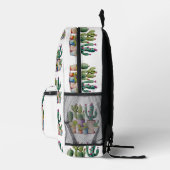 かわいい水色のサボテンはポットの多肉植物 プリントバックパック (右)