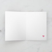 かわいい水色のチキンイースター シーズンカード (内部)