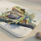 かわいい水色のツリーカエル バスマット