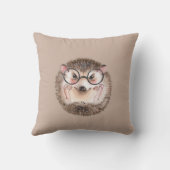 かわいい水色のハリネズミをグラスに クッション (裏面)