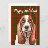 かわいい水色のバスセットハウンドカスタム シーズンカード (正面/裏面)