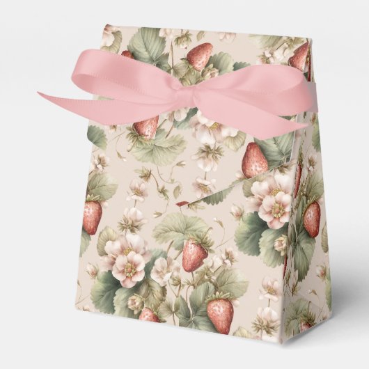 かわいい水色のバニーとイチゴ フェイバーボックス (正面サイド)