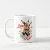かわいい水色のバニーとイースターエッグ コーヒーマグカップ (左)