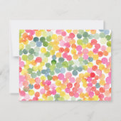 かわいい水色のバブルドットカラフル名縁ど前 ノートカード (裏面)