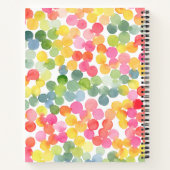 かわいい水色のバブル名カラフル前スケッチ ノートブック (裏面)