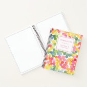 かわいい水色のバブル名カラフル前スケッチ ノートブック (内部)