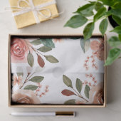 かわいい水色のバラピンクフローラピンク彼女のboho 薄葉紙 (ギフト)