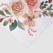 かわいい水色のバラピンクフローラピンク彼女のboho 薄葉紙 (詳細)