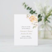 かわいい水色のバラ日付を保存 案内ポストカード (スタンド正面)