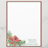 かわいい水色のバードハウスクリスマス (正面)