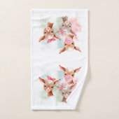 かわいい水色のベビーヤギ – 答えはヤギ バスタオルセット (ハンドタオル)