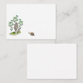 かわいい水色のマッシュルームパターンコーヒーマグカード ノートカード (正面/裏面)