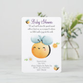 かわいい水色のミツバチの招待 セーブザデート (スタンド正面)