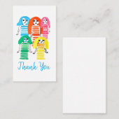 かわいい水色の女の子ファンキーおもしろい ノートカード (正面/裏面)