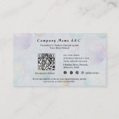 かわいい水色の子犬バブルスッドドッグトリマー 予約カード (裏面)