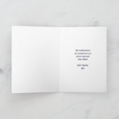 かわいい水色の幽霊ブー!文字ハロウィーン カード (内部)