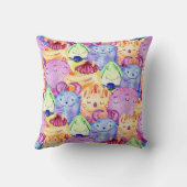 かわいい水色の怪物 クッション (裏面)