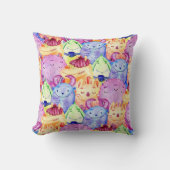 かわいい水色の怪物 クッション (正面)