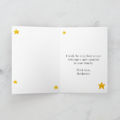 かわいい水色の星新生児 カード (内部)