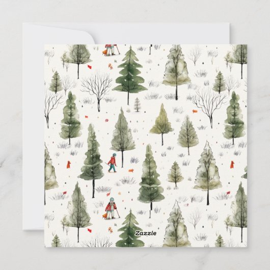 かわいい水色の猫たち、毛皮と明るいクリスマス シーズンカード (裏面)