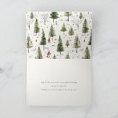 かわいい水色の猫たち、毛皮と明るいクリスマス シーズンカード (内部)