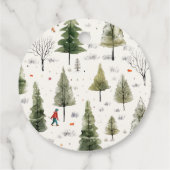 かわいい水色の猫たち、毛皮と明るいクリスマス フェイバータグ (裏面)