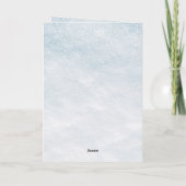 かわいい水色の猫サンタ・メリークリスマス カード (裏面)