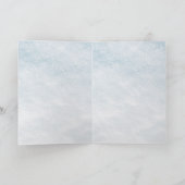 かわいい水色の猫サンタ・メリークリスマス カード (内部)