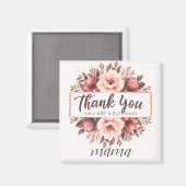 かわいい水色の花happy mother's day#2 マグネット (正面/裏面)