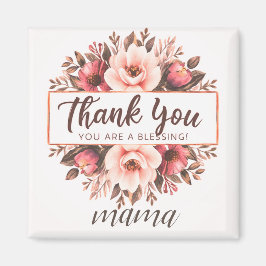 かわいい水色の花happy mother's day#2 マグネット