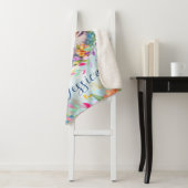 かわいい水色の虎（花あり） シェルパブランケット (インサイチュ)