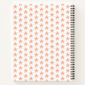 かわいい水色の虹と星パーソナライズされた ノートブック (裏面)