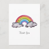 かわいい水色の虹と雲 シーズンポストカード (正面)