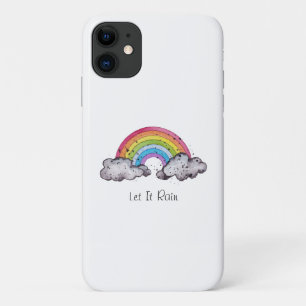 かわいい水色の虹と雲 iPhone 11 ケース