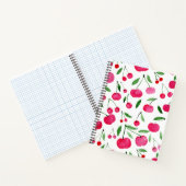 かわいい水色の赤いさくらんぼ ノートブック (内部)