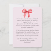 かわいい水色の赤い弓 セーブザデート (裏面)