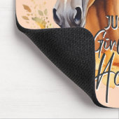 かわいい水色の馬 マウスパッド (コーナー)