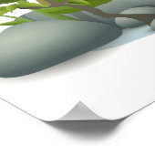 かわいい水色の鳥 ポスター (角)