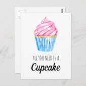 かわいい水色はカップケーキの甘さ ポストカード (正面/裏面)