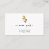 かわいい水色アヒル赤ちゃんシャワーレシピリクエスト エンクロージャーカード (正面)