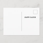 かわいい水色イースターバニー ポストカード (裏面)