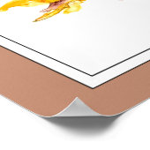 かわいい水色ウォレンの鳥、自然、野生動物の庭 ポスター (角)