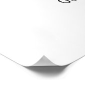 かわいい水色オオカミと花 |ボホ子供部屋ポスト ポスター (角)