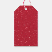 かわいい水色キャットマイクリスマス ギフトタグ (裏面)