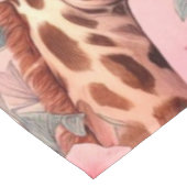 かわいい水色キリン テーブルクロス (アングル)