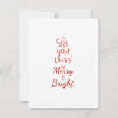 かわいい水色クリスマスツバードスノーベリー シーズンカード (裏面)