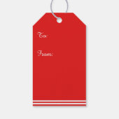 かわいい水色クリスマスベアラベル ギフトタグ (裏面)