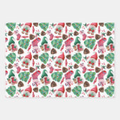 かわいい水色クリスマス格言模様 ラッピングペーパーシート (正面)